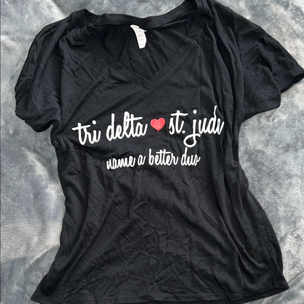 Tri Delta St Jude Black Top